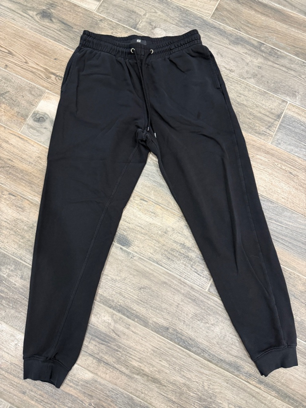 H&M Black Men's Jogger Sweatpants with Drawstring